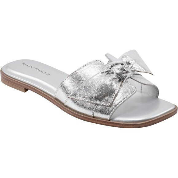 Marc Fisher Women's Finey Square Toe Slip-on Flat Sandals - Picture 1 of 5